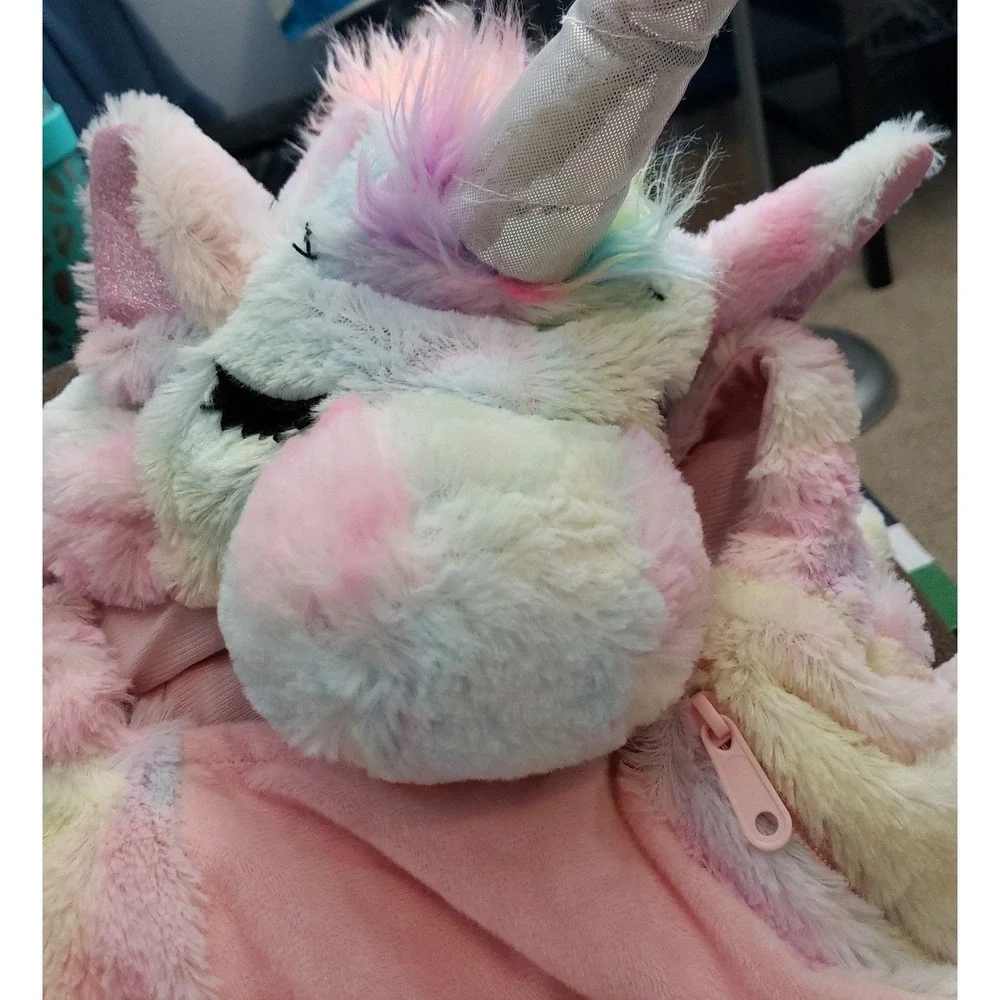 Unicorn‎ Costume Toddler Size 2T/3T One Piece With Hood & Wings.